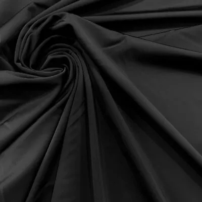 Premium Black Solid Colors Nylon Spandex Fabric 4way Stretch 60 Wide By The Yard • $4.99