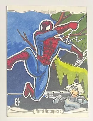 2016 UD Marvel Masterpieces Sketch Spider-Man & Silver Sable By Eric Fournier • $2.25