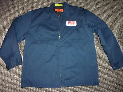 Vtg 80's RED KAP Mechanic Jacket Big Mac Quilt Lined Workwear Navy Men's XL • $25