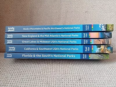 Set Of 5 USA National Parks Lonely Planet Guides From 2023 California Florida • £15