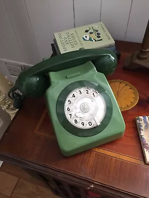 Vintage Green Rotary Dial Phone Hand Set Retro 70s • £13.99