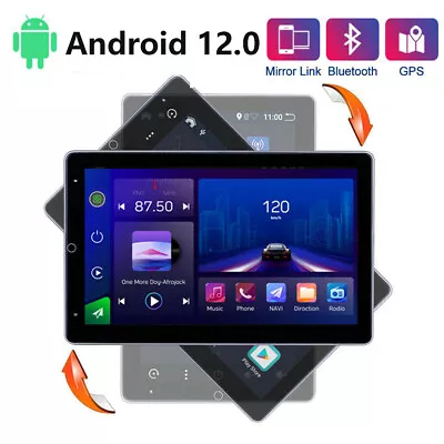 Rotatable 10.1  Android 12 Touch Screen Car Stereo Radio GPS WIFI BT 2DIN USB 32 • $128.69