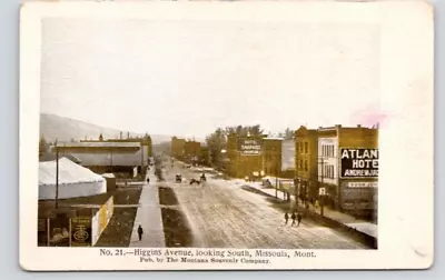 Postcard Higgins Avenue Looking South  Missoula Montana • $15.98