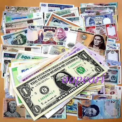 100 Pcs Different World Banknotes Paper Money Foreign UNC Rare Collections Gift • $36.09