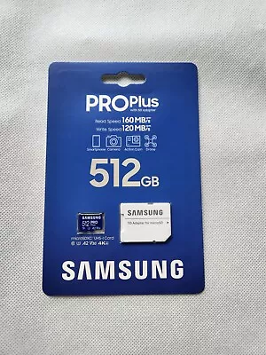 Samsung Pro Plus 512gb Micro SD Card MicroSD With SD Adapter **Ships Free** • $35