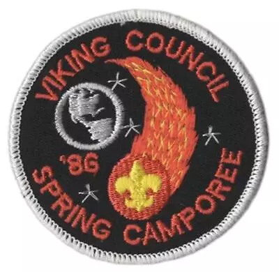 86 Viking Council Spring Camporee BSA Patch WH Bdr. [VA-3112] • $5.95