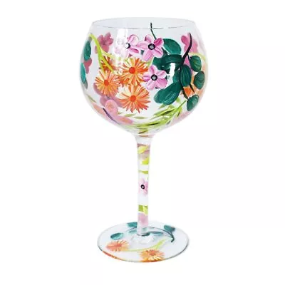 Cocktail Balloon Gin Glass Floral Hand Painted Butterfly Garden Flowers Liquors • £13.25