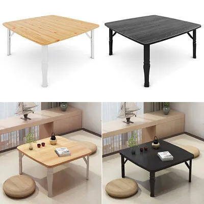 Square Folding Table Japanese-style Low DiningTable ForTatami Bedroom Bay Window • £24.95