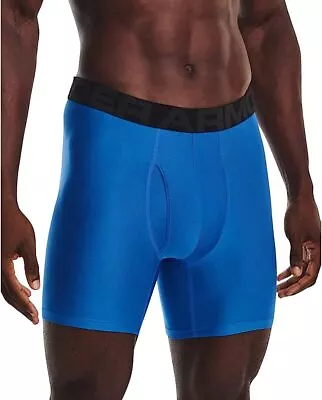 Under Armour Mens BoxerJock 6 Inch Heratgear Cyber Blue US Model Size S-XL • £12.99