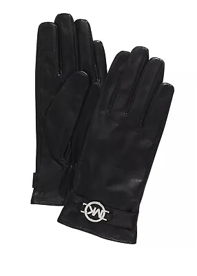 NWT MICHAEL MICHAEL KORS Women's Leather Logo Ornament Gloves • $59.95
