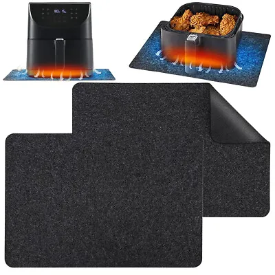 £10.79 • Buy Heat Resistant Mats 2pc Kitchen Countertop Silicone For Air Fryer Coffee Maker C