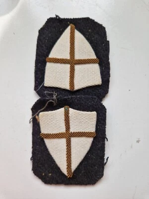 £29.99 • Buy 8TH ARMY Pair  Bullion Cloth Formation Signs Military Unit Patches Original 
