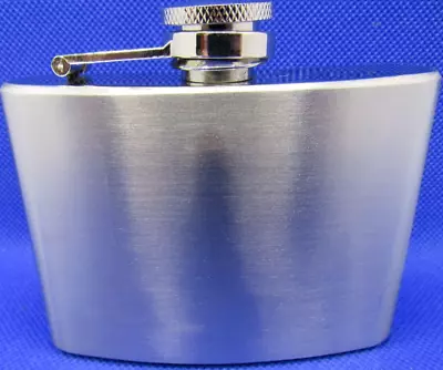 Stainless Steel Hip Flask Screw Down Cap 4oz Ready To Engrave Maxam KTFLASK4 NOS • $7.95