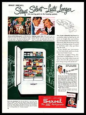 1949 Servel Gas Refrigerators Evansville Indiana Original Color Vintage Print Ad • $9.95