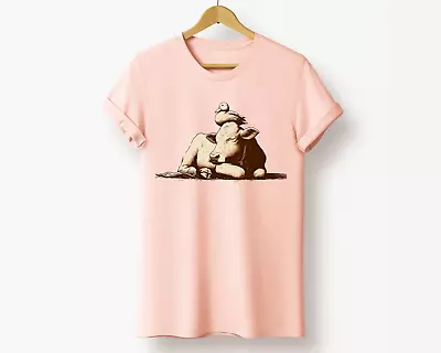 Cow And Duck Cute Animals Peaceful Animals Gift For Animal Lovers Tee/ Tshirt • £22.48