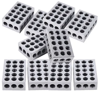 10pc 1-2-3  Precision Blocks 23 Holes Set Up Block Set 0.0001  Matched Mill SALE • $58.90