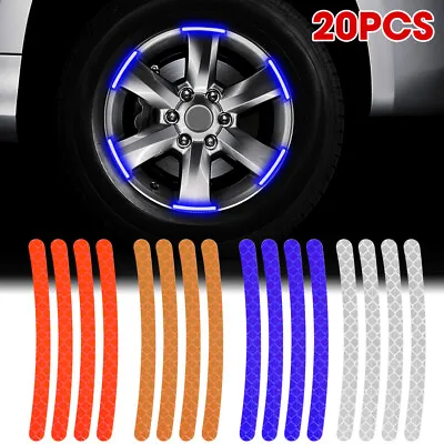 20pcs Car Wheel Hub Reflective Sticker Tire Rim Strips Luminous Night Driving • $3.91