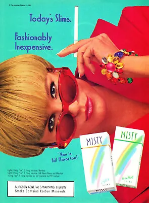 Misty Cigarette Ad #8 Rare 1992 Vintage Out Of Print  • $9.99