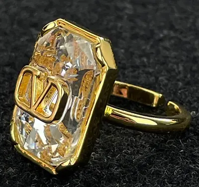 Vintage Valentino Gold Tone  Yellow Ring Size 7 • $77.70
