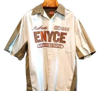 Y2k Vintage Enyce Casual Button Front Shirt Mens Large Embroidered Short Sleeve  • $19.99