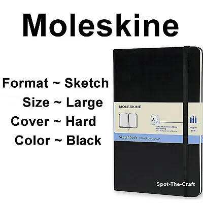 Moleskine Sketchbook Sketch Book Art Large Black Hard Cover • $16.99