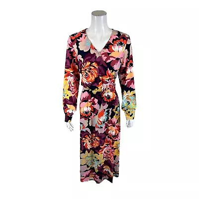 G.I.L.I. Regular Jetsetter Long-Sleeve Knit Maxi Dress Multi Floral Small Size • $79.99