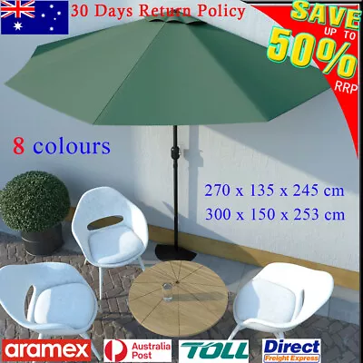 $70.29 • Buy Half Umbrella Outdoor Patio Bistro Wall Door Balcony Window Sun Shade 4 Colours