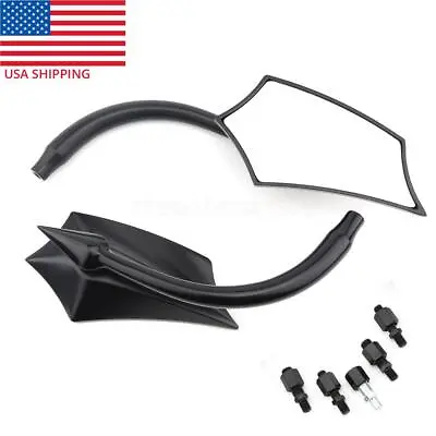 Motorcycle Black Rearview Side Mirrors For Kawasaki Vulcan 900 VN900C Custom • $30.62