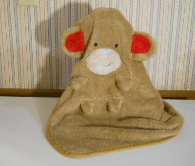 Mud Pie Soft Brown Fleece Baby Blanket 3 D Red Ears Arms Legs Blue Nose HTF    P • $26.78