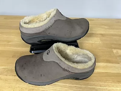 Womens Merrell Primo Chill Beige Suede Comfort Mule Slides Clogs Shoes Size 9.5 • $26.99