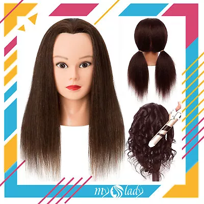 Mannequin Head 100% Real Human Hair For Training Styling Cosmetology Hairstyles • $45.95