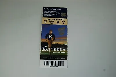 $7.99 • Buy 2006 Notre Dame - Purdue College Football Ticket