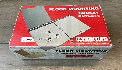 £22.95 • Buy Contactum 2 Gang Unswitched Floor Mounting Socket Outlets 13A - 3377BC