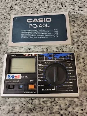 £3.99 • Buy Casio PQ-40U - World Travel Clock - Britoil - Untested