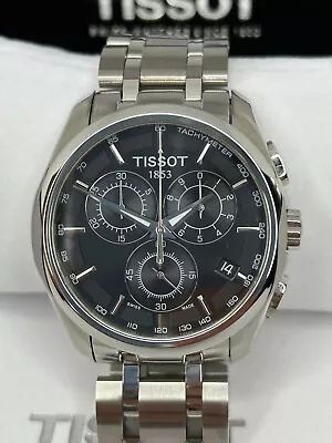 Tissot Couturier Chronograph Black Dial 41mm Men's Watch T035.617.11.051.00 • £149