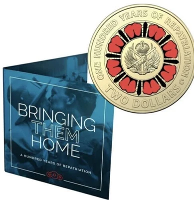 $74.45 • Buy Australian Red $2 War Remembrance Coin Two-Dollar 2019 ''C'' Mint Coin On Card