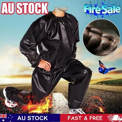 $20.69 • Buy Heavy Duty Sweat Suit Sauna Suit Exercise Gym Suit Fitness Weight Loss Anti-Rip
