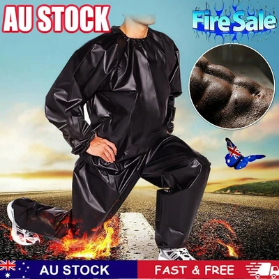 $20.47 • Buy Heavy Duty Sweat Suit Sauna Suit Exercise Gym Suit Fitness Weight Loss Anti-Rip