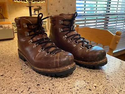 Mens Vtg Raichle Hiking Mountaineering Boots 11.5 M All Leather • $85