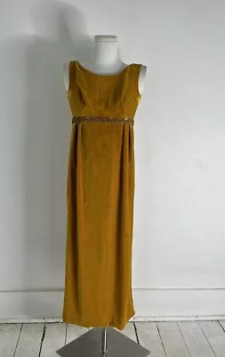 Vintage 60s Empire Waist Velvet Maxi Dress  • $40