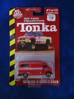 Tonka Die Cast Collection Rescue 4 Ambulance #7/50 Red Emergency Response Vehicl • $6.82