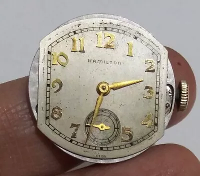 Vintage Hamilton Cal. 987A 17 Jewels Movement Only Repair Or Parts • $45