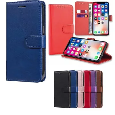 Case For IPhone 15 14 Pro Max 11 13 12 Mini 7 8Plus XR Leather Flip Wallet Cover • £2.99