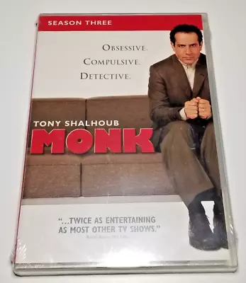 Monk Season 3 (DVD 2004-2005 4-Disc Set) NEW Sealed Universal Tony Shalhoub • $5.29