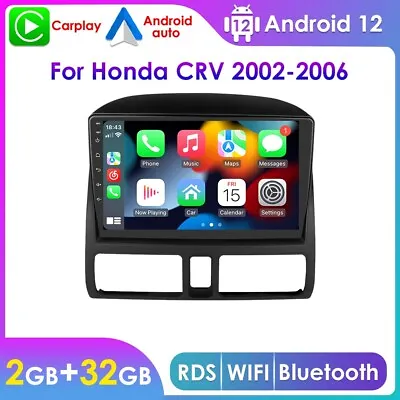 For Honda CRV 2001-2006 Apple Carplay 9  Android 12.0 Car GPS Stereo Radio Wifi • $104.98