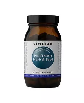 Viridian Milk Thistle Herb & Seed 90 Veg.Caps BEST BEFORE 09.03.2024 - 50% OFF • £14.99