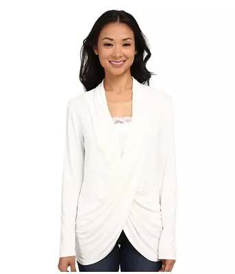 $17.97 • Buy New $125 Miraclesuit Womens White Lace Body-Shaping Shell Casual Wrap Top Size S