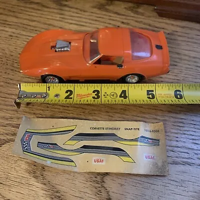 Estate Find: Smaller Plastic Built Model Snap-Tite Corvette Stingray • $5