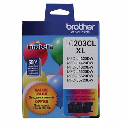 3PK GENUINE Brother LC203 XL Color Ink For MFC-J4320DW MFC-J4420DW MFC-J4620DW • $26.99