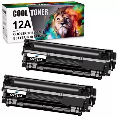 2 - PACK Q2612A 12A Black Toner Compatible With HP LaserJet 1018 1020 1022 Ink • $20.95